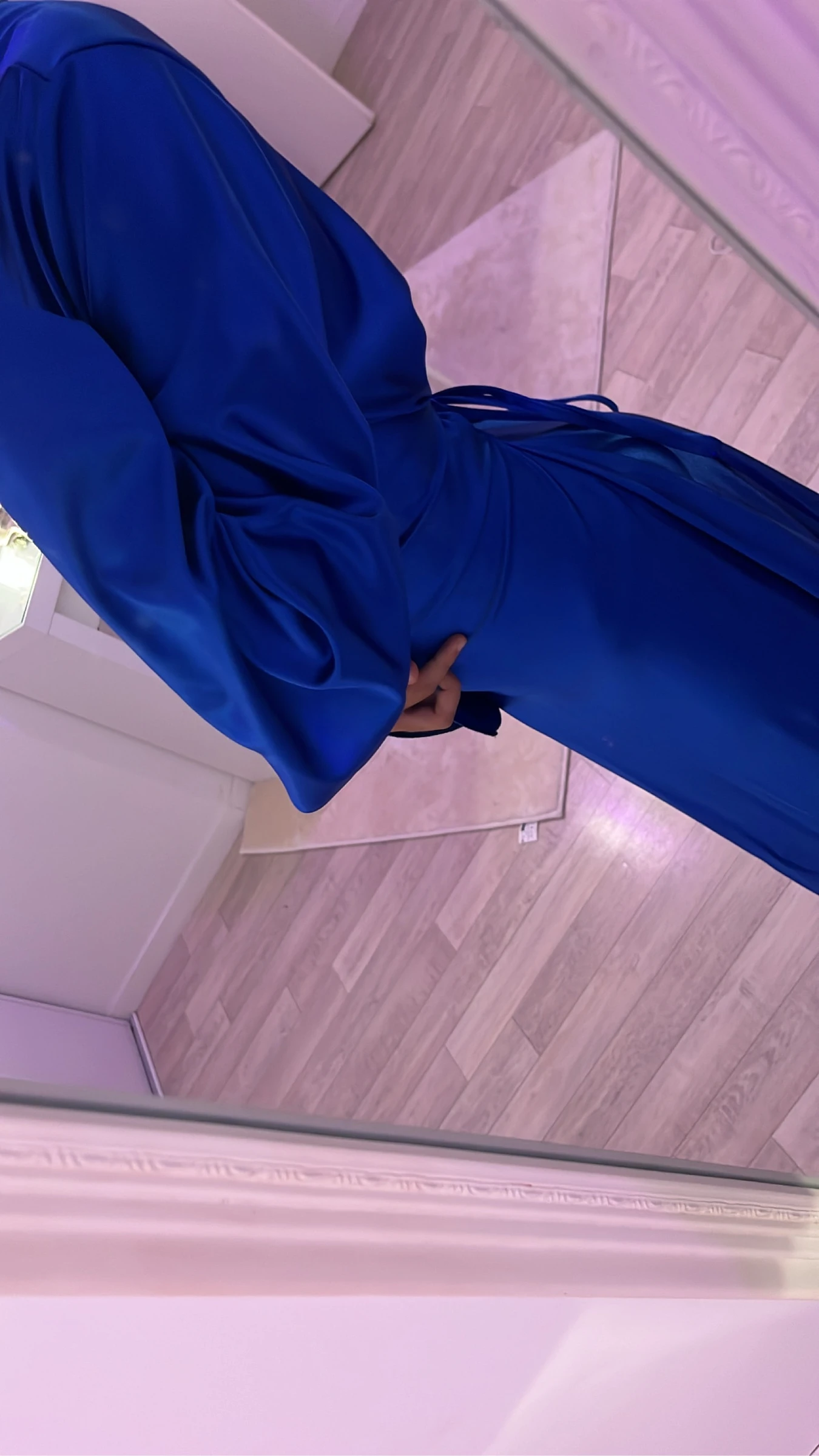 Robe cintré bleu métallique  – photo 5